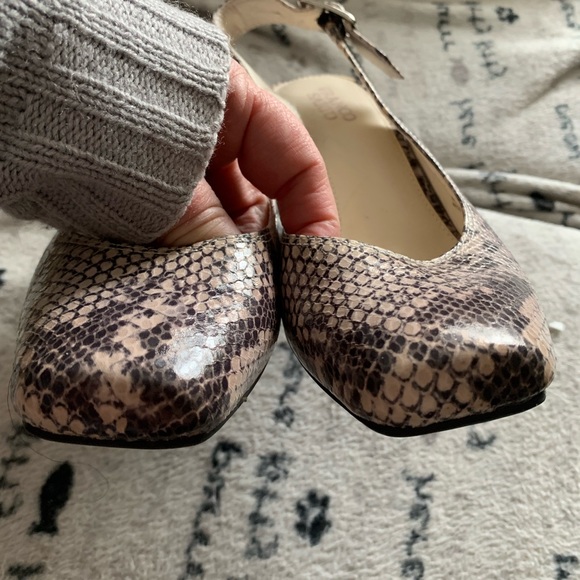 Franco Sarto snake print Slingback heels size 8 - Picture 4 of 14